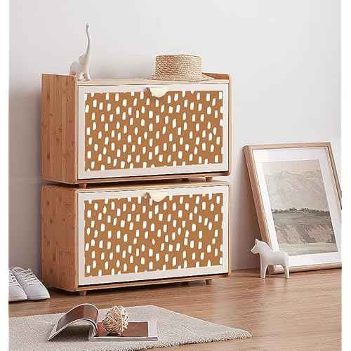 HAOKHOME Peel and Stick Wallpaper Boho Modern Dots Wall Paper Removable for Bathroom Caramel/White Contact Paper 17.3in x 9.8ft