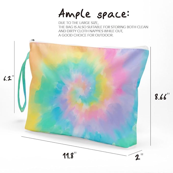 Fokongna Wet Bag, Travel Makeup Bag, Wet Dry Bag, Wet Bag for Swimsuit, Beach Pool Diapers Dirty Yoga Gym Clothes Zipper Pouch for Women Sister Friends Wet Bag Ocean Sea Shells Beach Starfish.336
