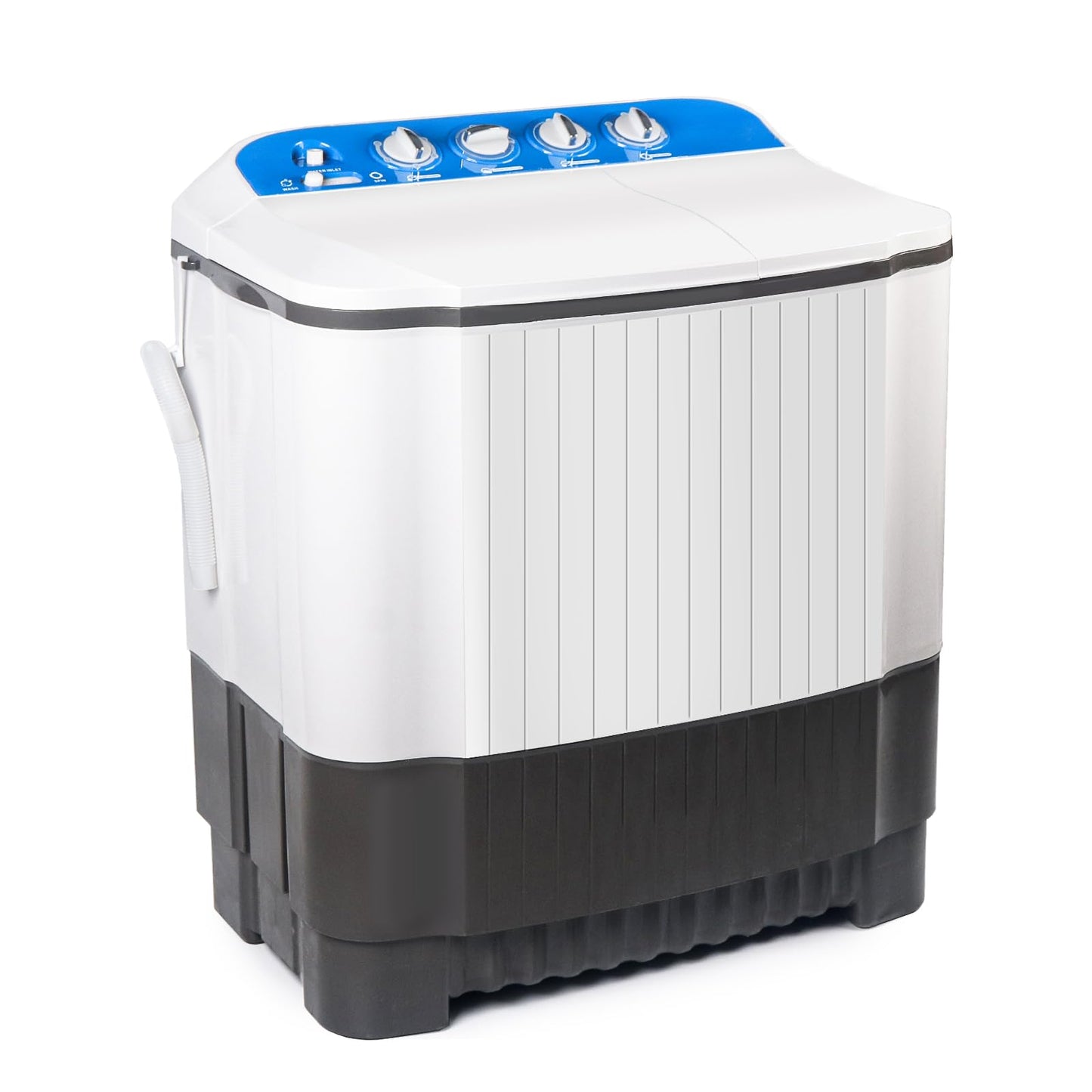 24Lbs Portable Washing Machine, Portable Washer and Dryer, Washer (16Lbs)& Spin(8Lbs)2 in 1 Twin Tub Washer Compact Machine with Drain Pump