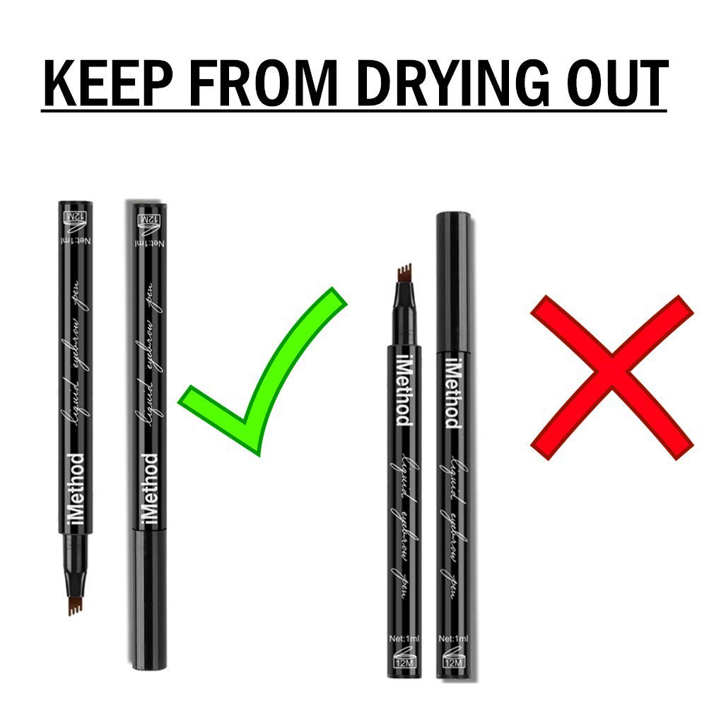 iMethod Eyebrow Pen - iMethod Eyebrow Pencil with a Micro-Fork Tip Applicator Creates Natural Looking Brows Effortlessly and Stays on All Day, Reddish Brown