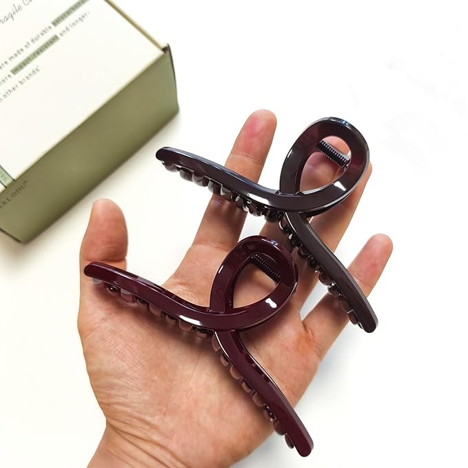 5 Inch Extra Large Claw Clips, 13 cm No Slip Jumbo No Slip XL Hair Clips for Thick Long Curly Hair, Big Hair Claw Clips, 4 Pack