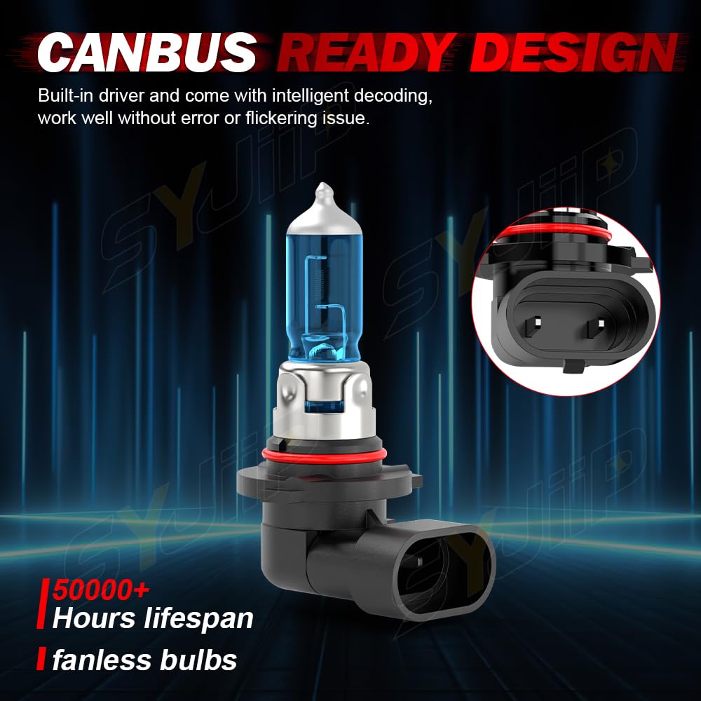 Upgraded Halogen Headlight Bulbs Compatible for Nissan Altima 2007 2008 2009 2010 2011 2012 2013 2014 2015 2016 2017 2018, H9 H11 High Low Beam Lights Combo, 6000k White, 300% Brightness, 4-Pack
