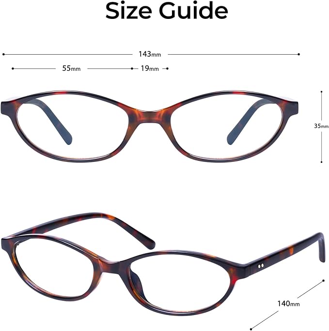 mosanana Blue Light Blocking Oval Glasses for Women Trendy Retro MO25101
