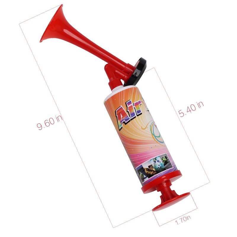 Mini Air Horns, Loud Sound Non-Toxic Party Horns for Children, Ball Pump with Needle, 3-in-1 Compatible with Balloons, Football, Swim Rings (Mini Ball pump 2pcs)