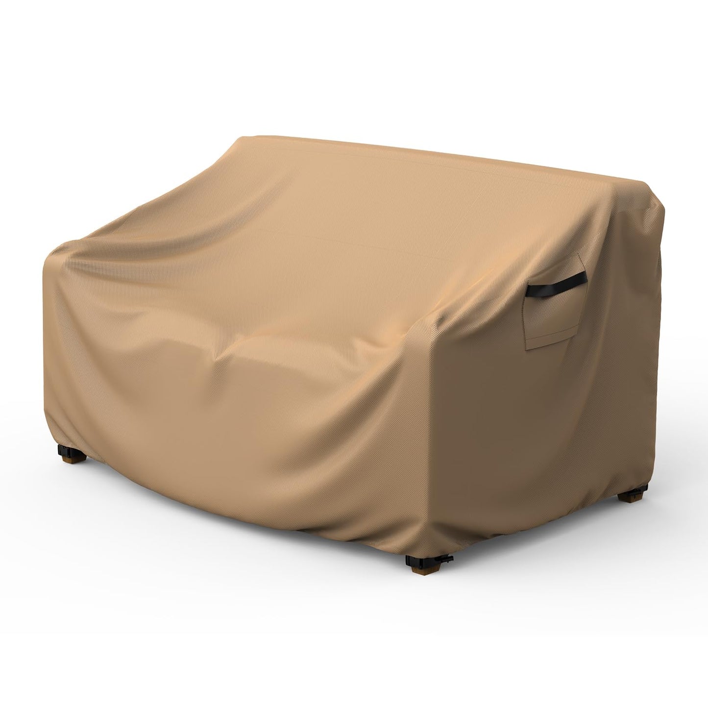 Mrrihand Heavy Duty Patio Sofa Cover, Mrrihand 3-Seater Outdoor Sofa Loveseat Cover, Outdoor Patio Furniture Cover with Air Vent and Handles, 60" WÃ42" DÃ30" H, Brown
