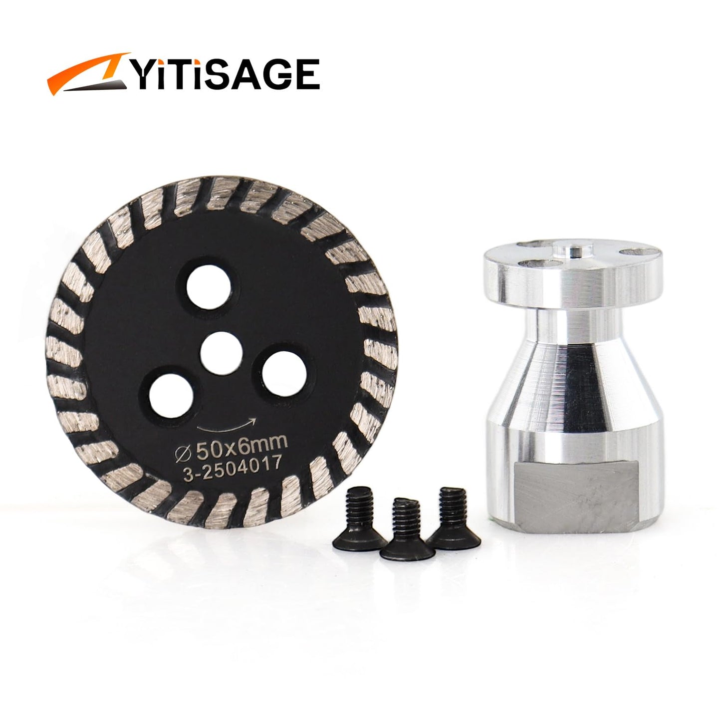 YITISAGE Diamond Turbo Mini Engraving Saw Blades with RemovabIe Flange 5/8-11 Cutting Disc for Carving Concrete Marble Granite Stone(50mm)