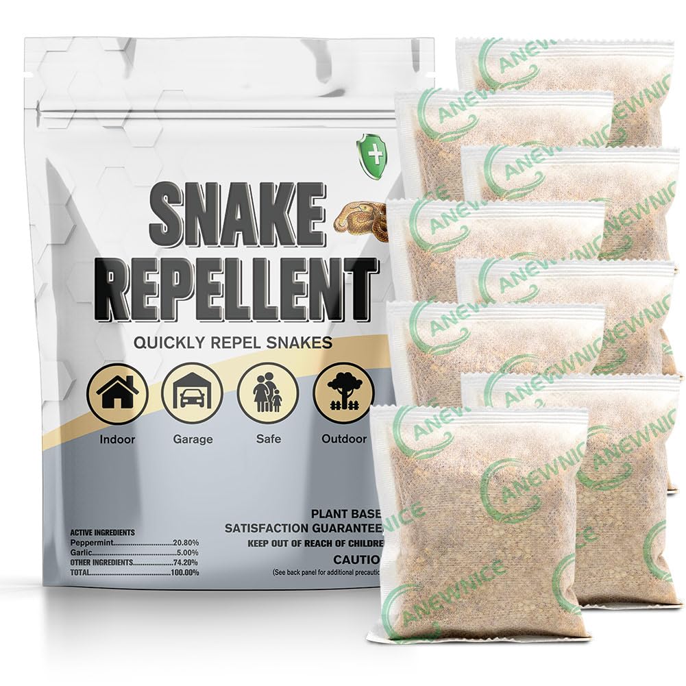XLCKODY Snake Repellent for Yard, Snake Deterrent Outdoor, Snake Away Repellent for Garden/Lawn, Backyard Snake Repellent, Covers 120 Sq Ft, Lasts Up to 60 Days, 8Packs