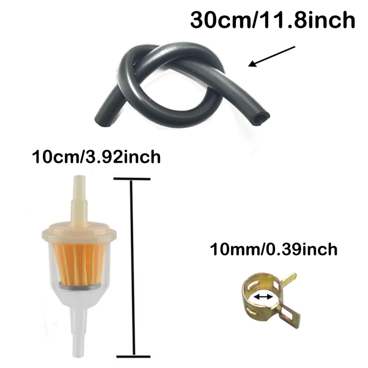 VRWEARE Fuel Pump with Filter and Oil Hose Compatible with Kohler 17HP-25HP Briggs and Stratton John Deere Kawasaki Yamaha Golf Cart Lawn Mower Cub Cadet mikuni Fuel Pump 808492 808656