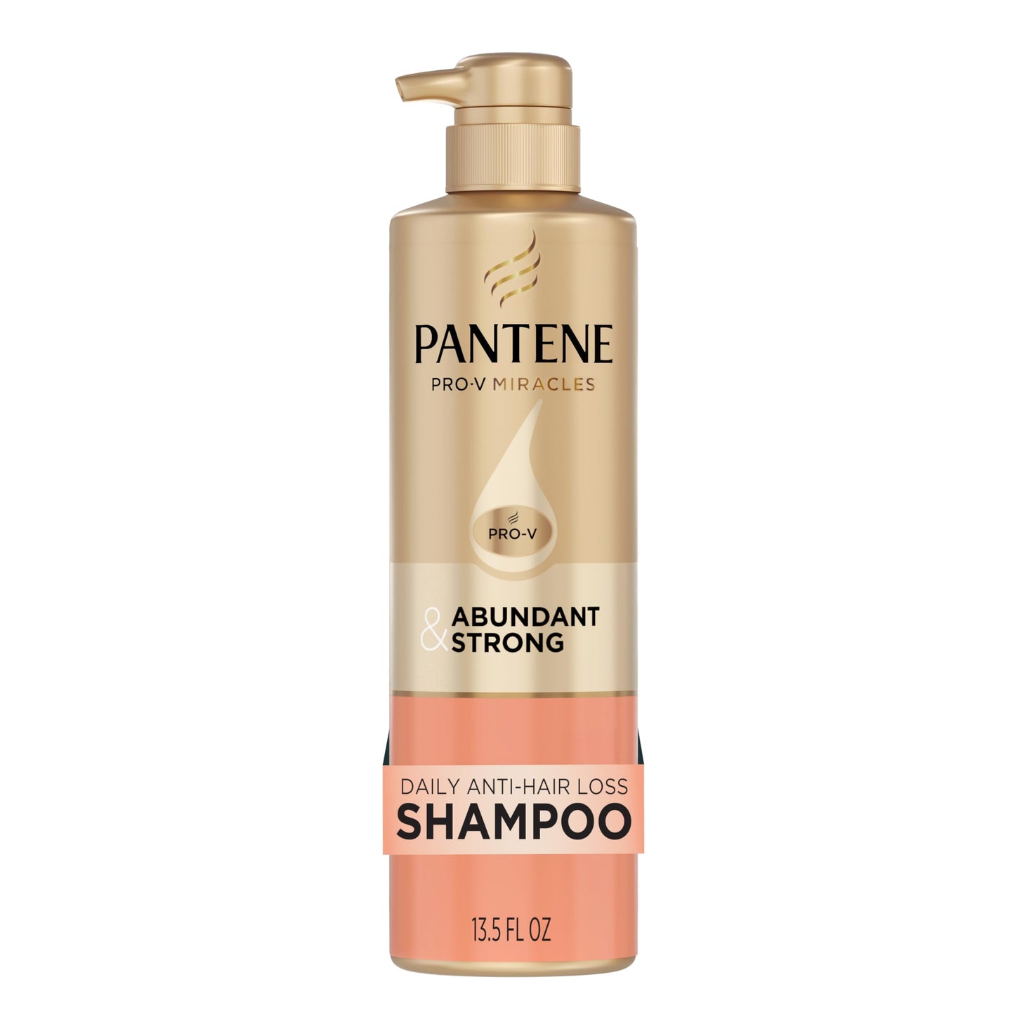 Pantene Abundant & Strong Shampoo, Strengthens Scalp's Hold on Hair Roots, 13.5 oz