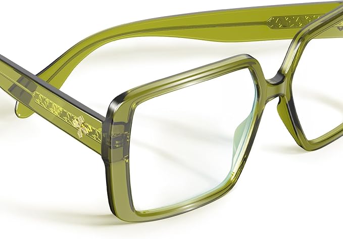 VISOONE Oversized TR90 Blue Light Blocking Glasses Fashion Accessories Non Prescription for Women Harvard