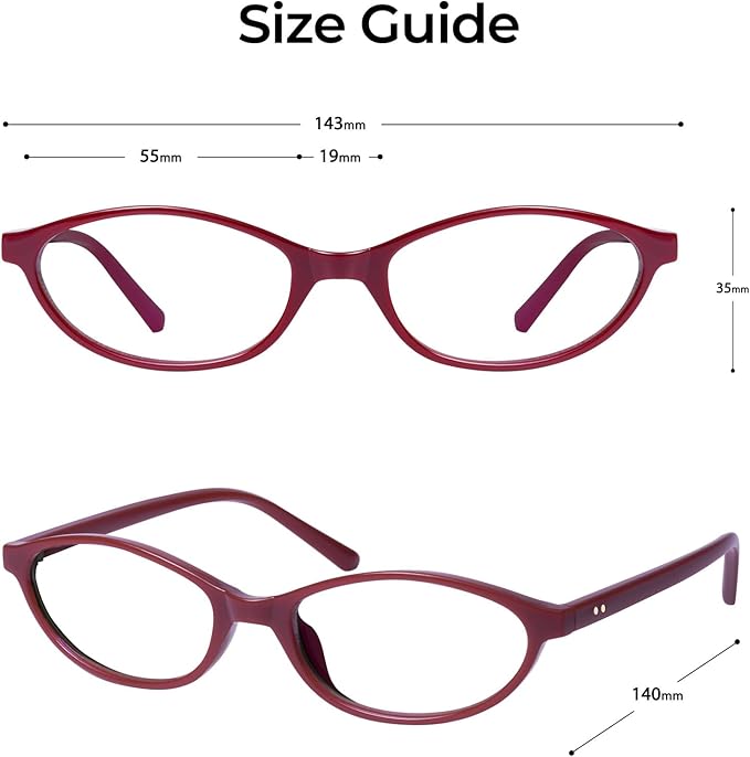 mosanana Blue Light Blocking Oval Glasses for Women Trendy Retro MO25101