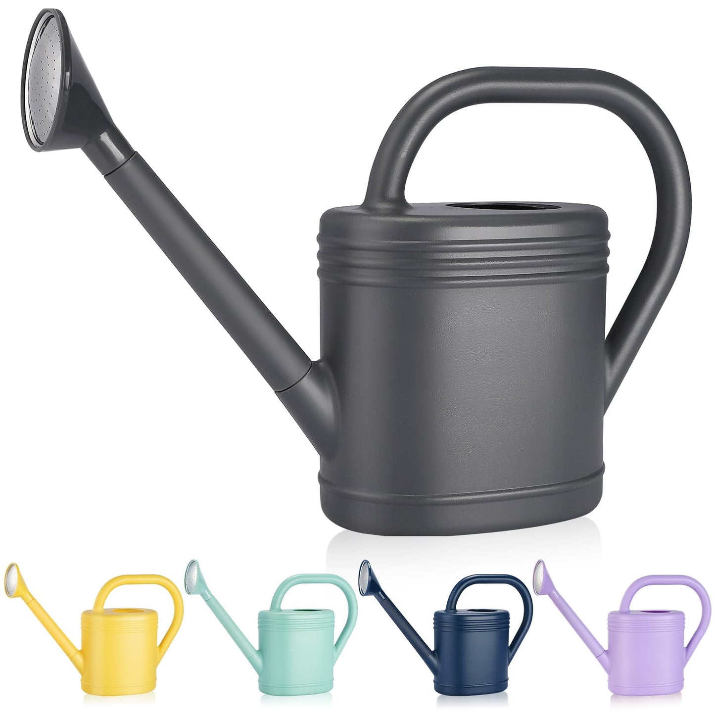 1 Gallon Watering Can for Indoor Plants, Garden Watering Cans for Outdoor Plant House Flower, Modern Plant Watering Can Large Long Spout with Sprinkler Head