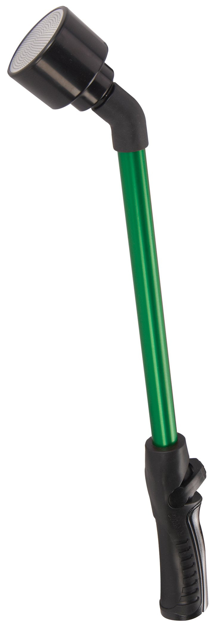Dramm Rain Wand with One Touch Thumb Valve â Gentle Full Flow Shower Head Watering Wand for Garden Hose, Aluminum Construction â 16 Inch â Green