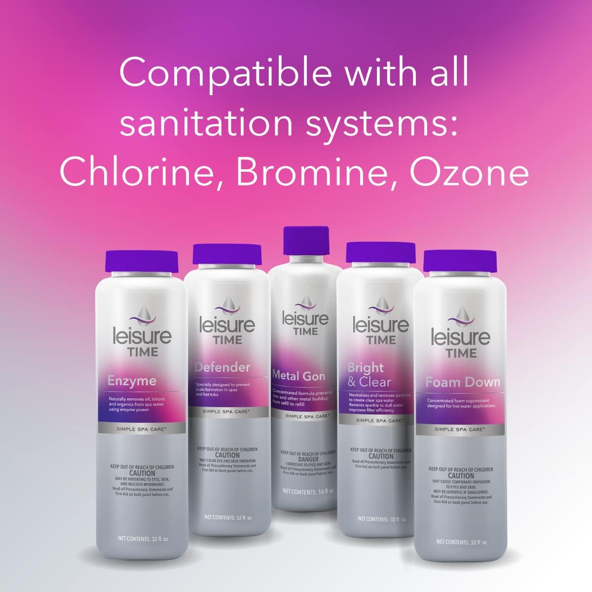 Leisure Time Foam Down, Simple Spa Care, 32 fl. oz (Package may vary)