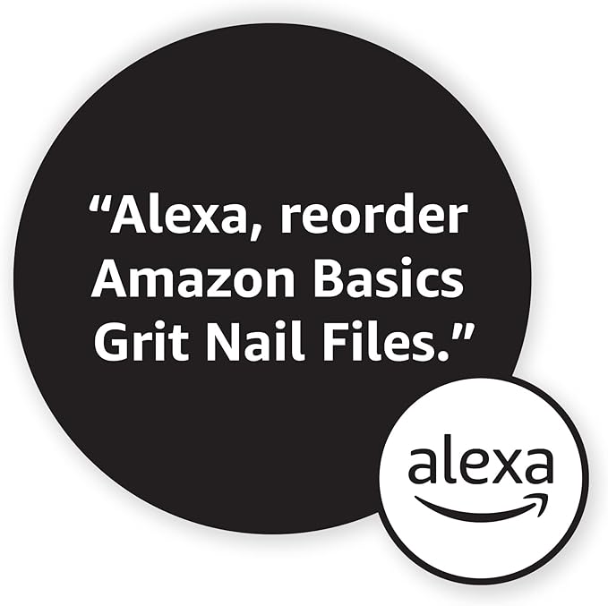 Amazon Basics Double Sided Nail Files Salon Boards 4-Pack for Nail Care and Shaping, Black