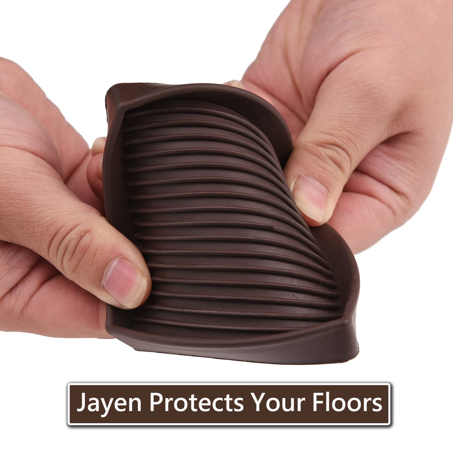 3x3 Non Slip Rubber Furniture Caster Cups for Hardwood Floors, Anti-Slip Square Furniture Coasters Pads Stopper Gripper Floor Protectors for Bed Couch Table