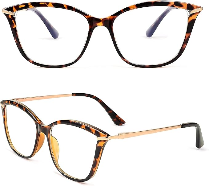 FEISEDY Blue Light Blocking Glasses Computer Glasses Women Men Cateye TR90 Frame B2772
