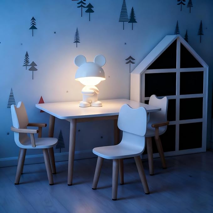 ShonlPin Night Light for Kids,Rechargeable Table Lamp,Touch Lamps for Nightstand,Dimmable,Breastfeeding,Baby Nursery,Sleep Aid,Cute Decor Gifts Stuff for Baby Toddler Boys Girls Christmas Birthday