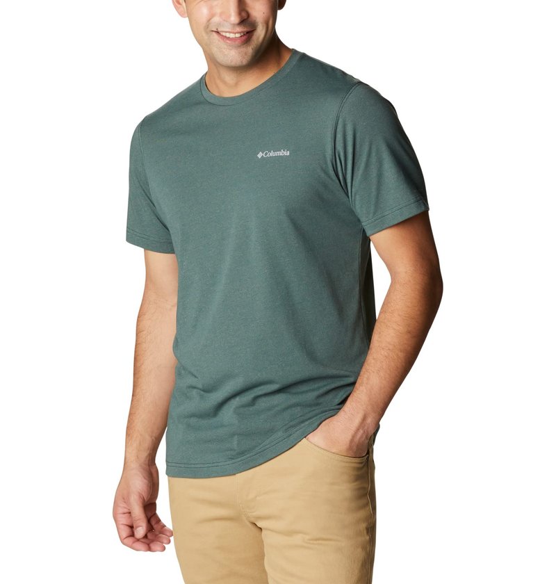 Columbia Men's Thistletown Hills Short Sleeve, Spruce Heather, Large