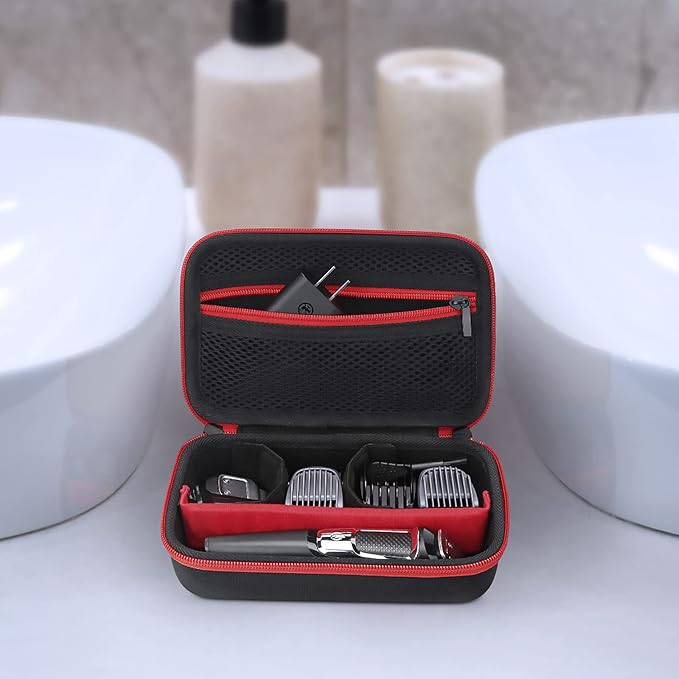 Yinke Travel Storage Case for Philips Norelco Multigroom Series 3000/5000, MG3740/40, MG5910/49 - Protective Organizer for Beard Trimmer, Attachments, Face & Ear Hair Trimmer, and Hair Clipper Shaver