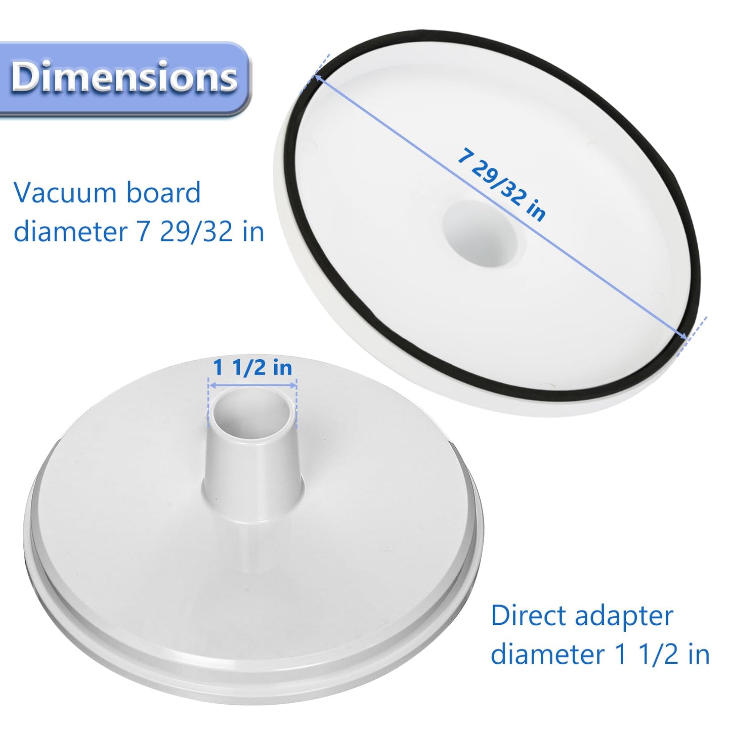SP1106 Pool Skimmer Vacuum Plate Compatible with Hayward Swimming Pools Skimmers SP1082 1084 1085 1075, Pool Vacuum Skimmer Adapter Cover for Skim Vac Plate In-Ground Pools Skimmers Replacement Parts
