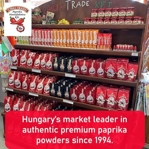 Hungarian Sweet Paprika (1.7oz/50g) Imported from Hungary, Gourmet Quality, Mild and Rich Flavor for Goulash, Stews, Roasts and Rubs