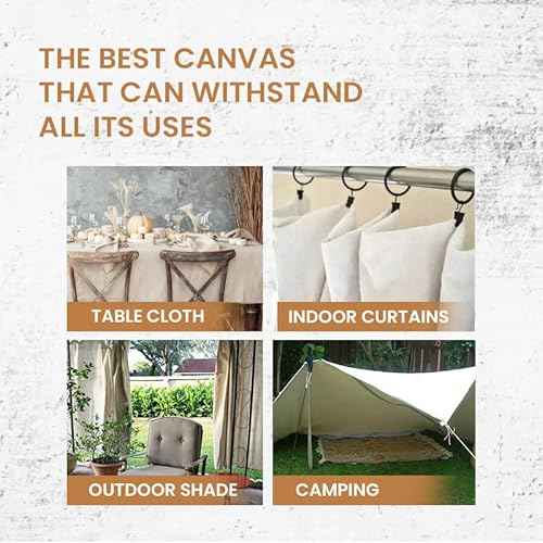 Canvas Painters Drop Cloth (Size 4 x 5 Feet - Pack of 1) - Pure Cotton Paint Drop Cloth for Painting, Curtains, Furniture & Floor Protection - All Purpose Thick Canvas tarp with Double Stitched Edges