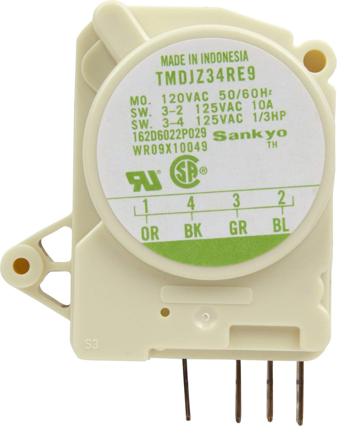 Edgewater Parts WR09X10049, WR9X489, WR9X488 Defrost Timer Control Compatible with GE Refrigerator Exact Fit (Models: GTS, TFX, HTS, MTX, CSX and More)