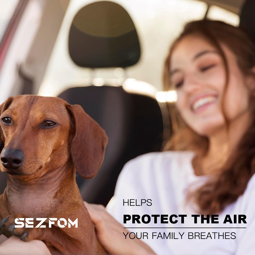 SEZFOM HEPA Cabin Air Filter for Tesla Model 3 Model Y (2016-2026) with Activated Carbon(2-pack) Dual layer Air Filter Replacement