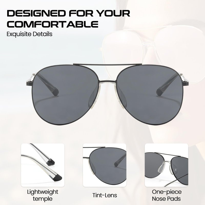 SODQW Tangle Free Aviator Sunglasses for Women Men Polarized Sun Glasses With UV Protection 2026 Fasion Trendy Shades