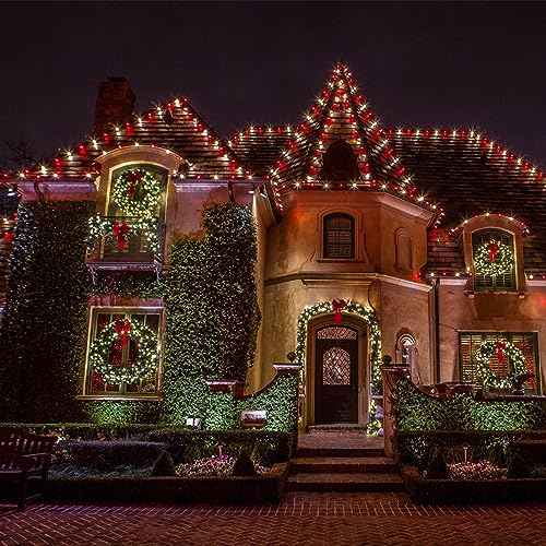 Meconard C9 Led Replacement Christmas Light Bulbs, C9 Shatterproof Led Bulbs for Christmas Indoor Outdoor String Lights, E17 Intermediate Base, Commercial Grade Holiday Bulbs, Red, 50 Pack
