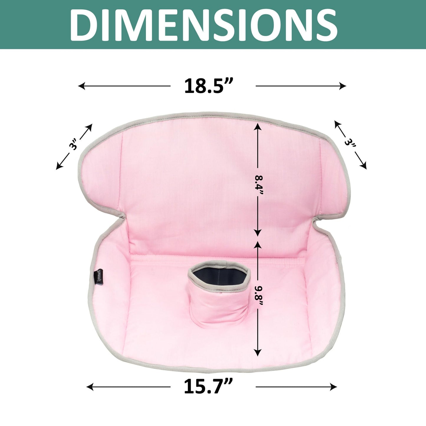 Lynmark® Potty Training Car Seat Protector Cover - Waterproof Soft Piddle Pads for Toddlers and Baby Carseat - Travel-Friendly Universal Washable Liner Mat for Spills, Nappy Leaks, Accidents - Pink