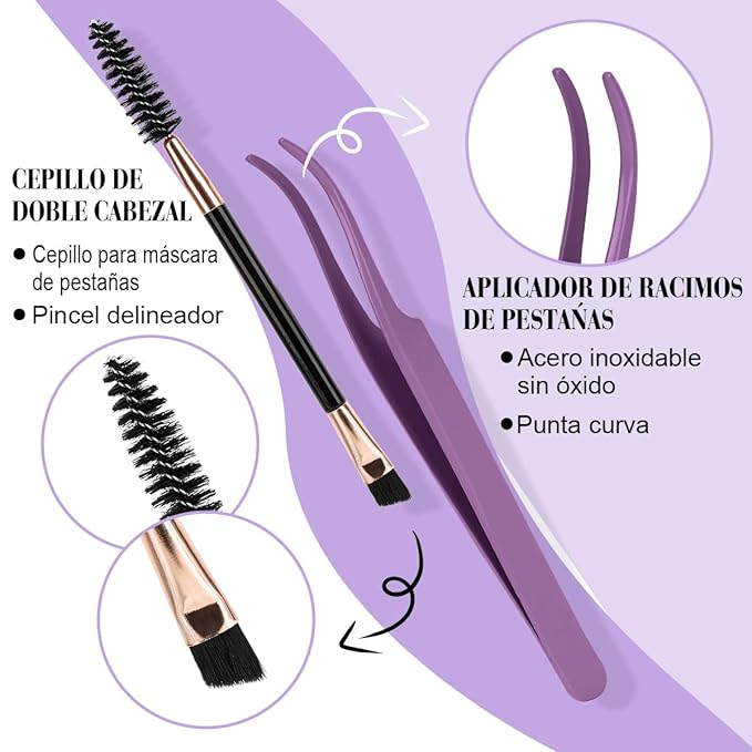 B&Q Lash Clusters Kit 280PCS Eyelash Clusters Kit,30D 40D D 9-16MIX Individual Lash Comfortable Eyelash Extension Set, Classic Look with Bond and Seal Waterproof, Remover DIY at Home(Set,30D+40D)