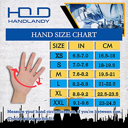 HANDLANDY Work Gloves Mens & Women, Utility Safety Mechanic Working Gloves Touch Screen, Flexible Breathable Yard Work Gloves (Large, 3 pairs Grey)