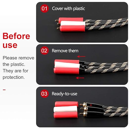 SKW RCA Y Splitter Cable 1 Male to 2 Male Subwoofer Cord, BG Series Ultra-high Purity Copper RCA Y Cable with OD 7.0mm, Multiple Shield Stereo Audio Cable for Subwoofer, Home Theater 9.8ft (3M)