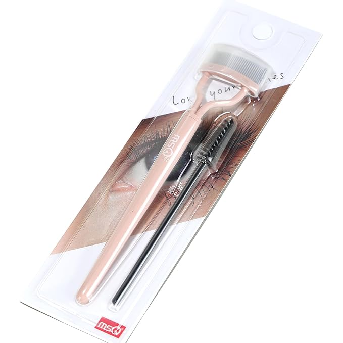 Eyelash Separator Eyelash Comb Lash Separator Tool MSQ Mascara Brush Eyelash Brush Separator Arc Designed Mascara Applicator With Cover, Naked (Includes a Mascara Wand)