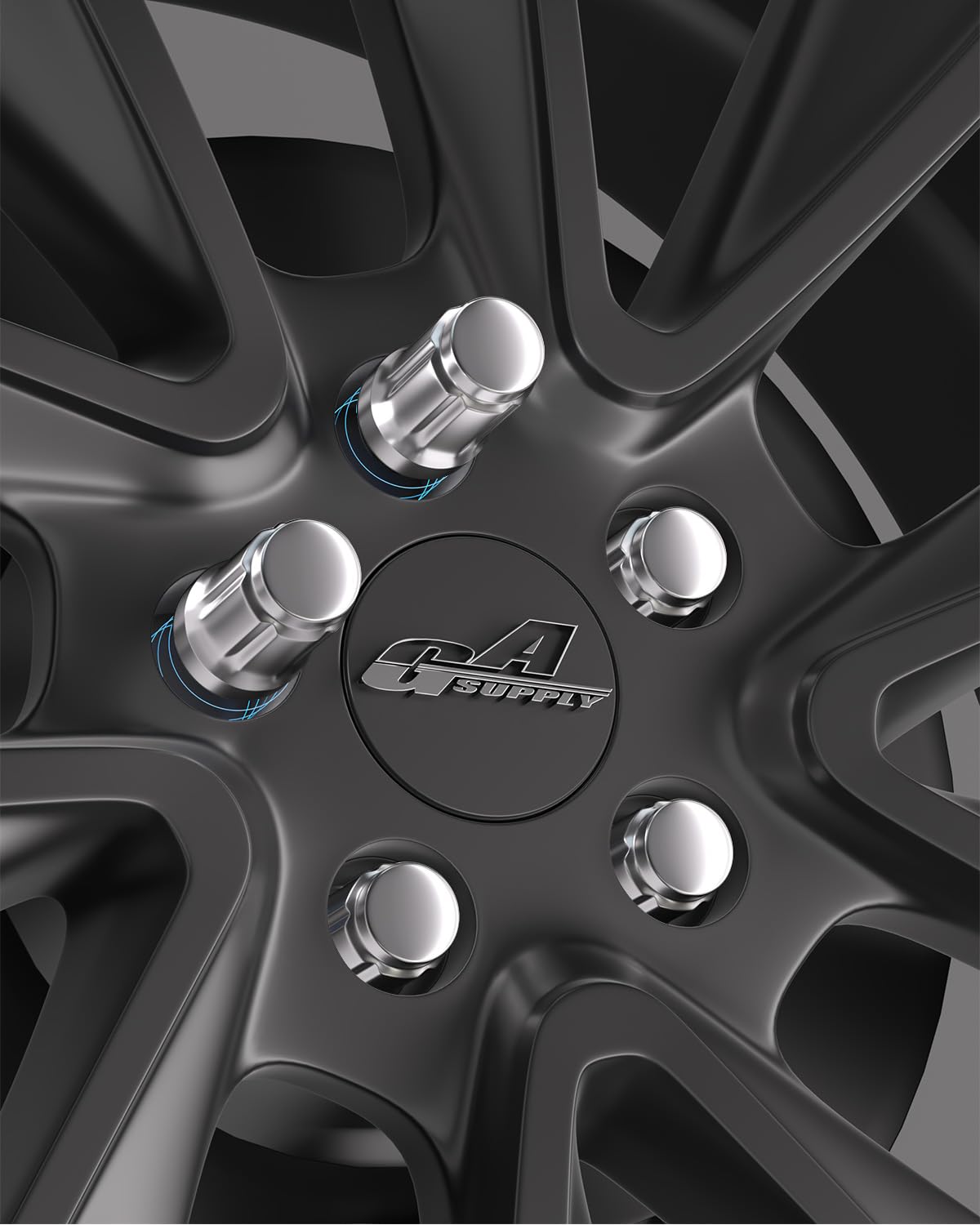 GAsupply 12x1.5 Lug Nuts Spline, Closed End Chrome Acorn Tuner Lug Nuts 1.38" 35mm Tall Conical Seat 60 Degree for Aftermarket Wheels, Pack of 20+1 Spline Tuner Socket Key