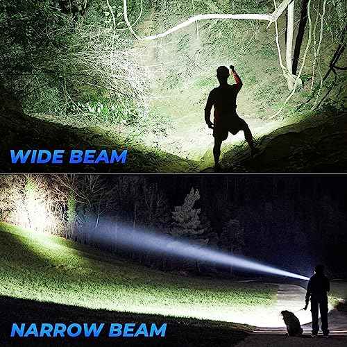 Rechargeable LED Flashlights High Lumen,99,000 Lumens Super Bright Flashlight,Powerful Flash Light 7 Modes with COB Work Light IPX7 Waterproof for Outdoor Emergency Camping Hiking¡¦