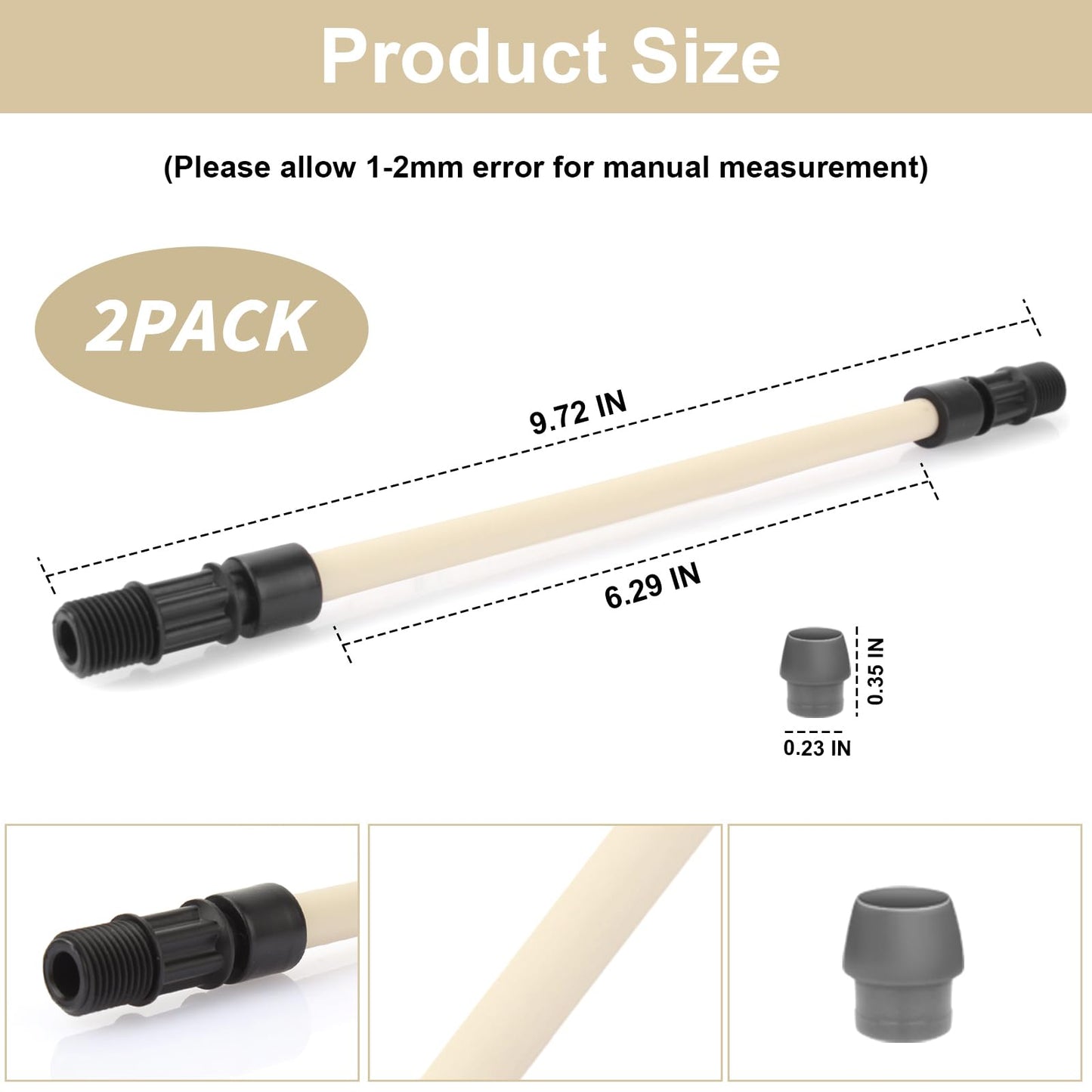 Pump Tube Replacement for Sten-ner MCCP202 Pump Tube #2, 0-100 Psi / 0-6.9 Bar, Fits All Classic, 45, 85, Single Head, SVP, and M128 Pumps, 5 Pack