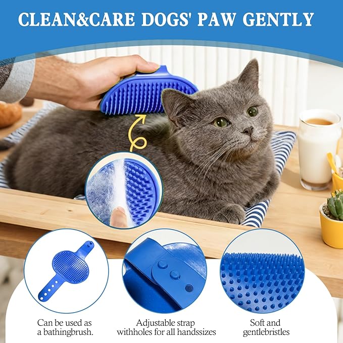 ใ๐ก๐ฒ๐ ๐ณ๐ผ๐ฟ ๐ฎ๐ฌ๐ฎ๐ฒใ9PCS Dog Washing Kit - with Shampoo Brush,Pet Paw Cleaner and Claw Cream,Washing Gloves, Bath Brush,ToothBrushes & Ear Cleaner,Self Cleaning Slicker Brush,Dog Bath Supplies