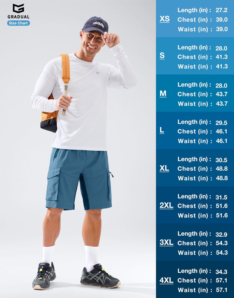 Men's Sun Protection Long Sleeve Shirts UPF 50+ Rash Guard for Men SPF UV Fishing Hiking Running Workout Athletic Shirt Navy