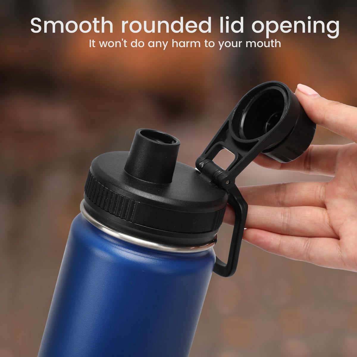 Spout Lid Replacement for Hydro Flask Wide Mouth 12, 16, 18, 32, 40, 64 OZ, Chug Lid for Thermoflask with Handle, Replacement Lid for Wide Mouth Water Bottle 2.28in