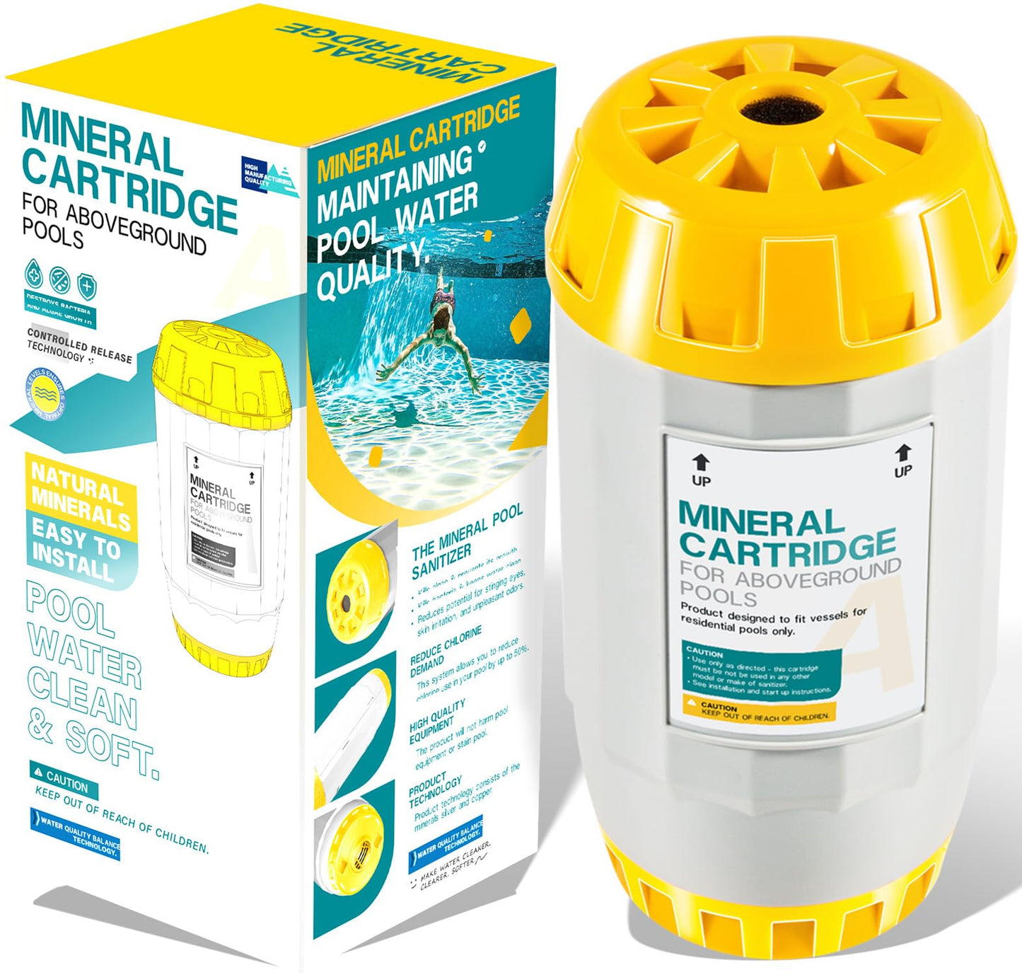 W28165 Replacement for Nature2 A30 Mineral Cartrigde W28166 for All A, Pro A Plus Vessel System AboveGround Pool, for up to 30,000 gallons Pool, 2704-010, 300379