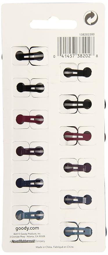 Goody Snap & Go Metal Contour Clips, 12 Count, Dark Neutral Colors, Snap Clips, Suitable for All Hair Types, Pain-Free Hair Accessories for Women, Men, and Kids, All Day Comfort