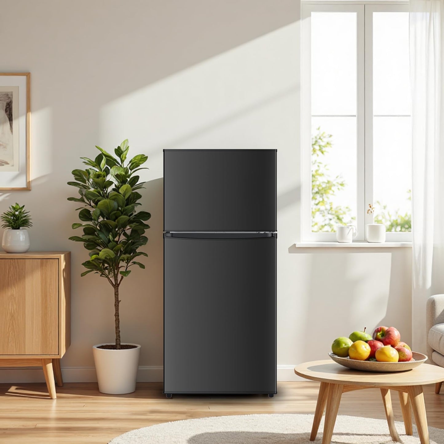 HAILANG 7.0 Cu.Ft Refrigerator with Freezer, 2 Door Apartment Size Fridge with Top Freezer, Large Capacity, Refrigerator for Apartment, Kitchen