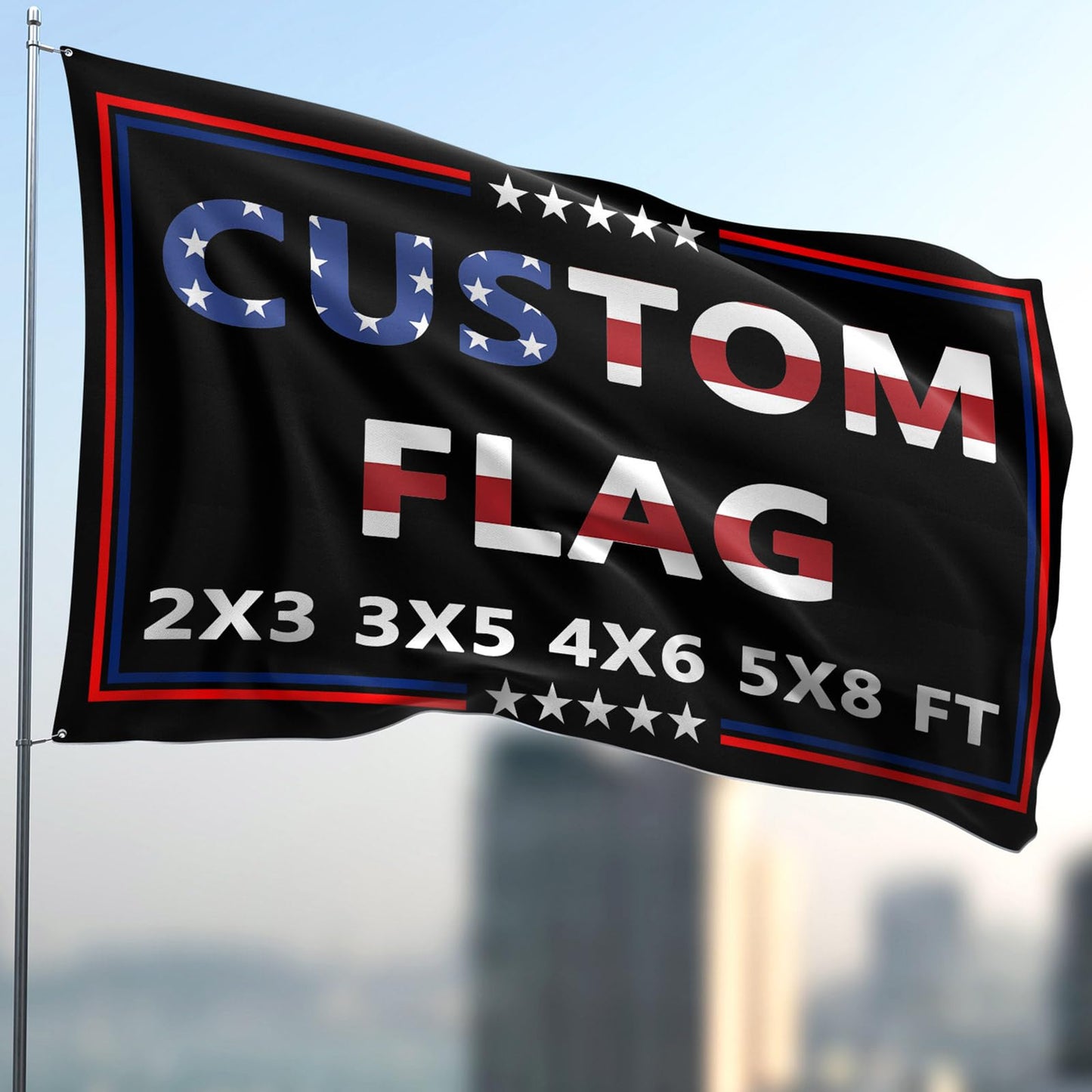 Custom Flag 2x3 Ft Double Sided Outdoor,Personalize Print Your Own Text/Photo/Logo,Custom Flags for Outside,Customized Indoor Outdoor Decoration