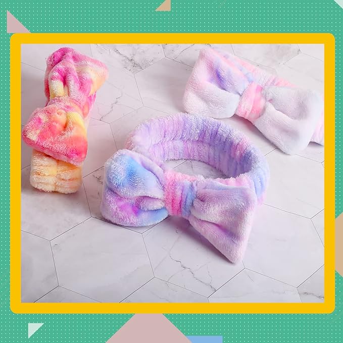 WSYUB Spa Headband,Makeup&Skincare Headbands,Headband for Washing Face,Teen Girls Stocking Stuffers Fuzzy Hair Bands for Women,Christmas Gifts for Teens