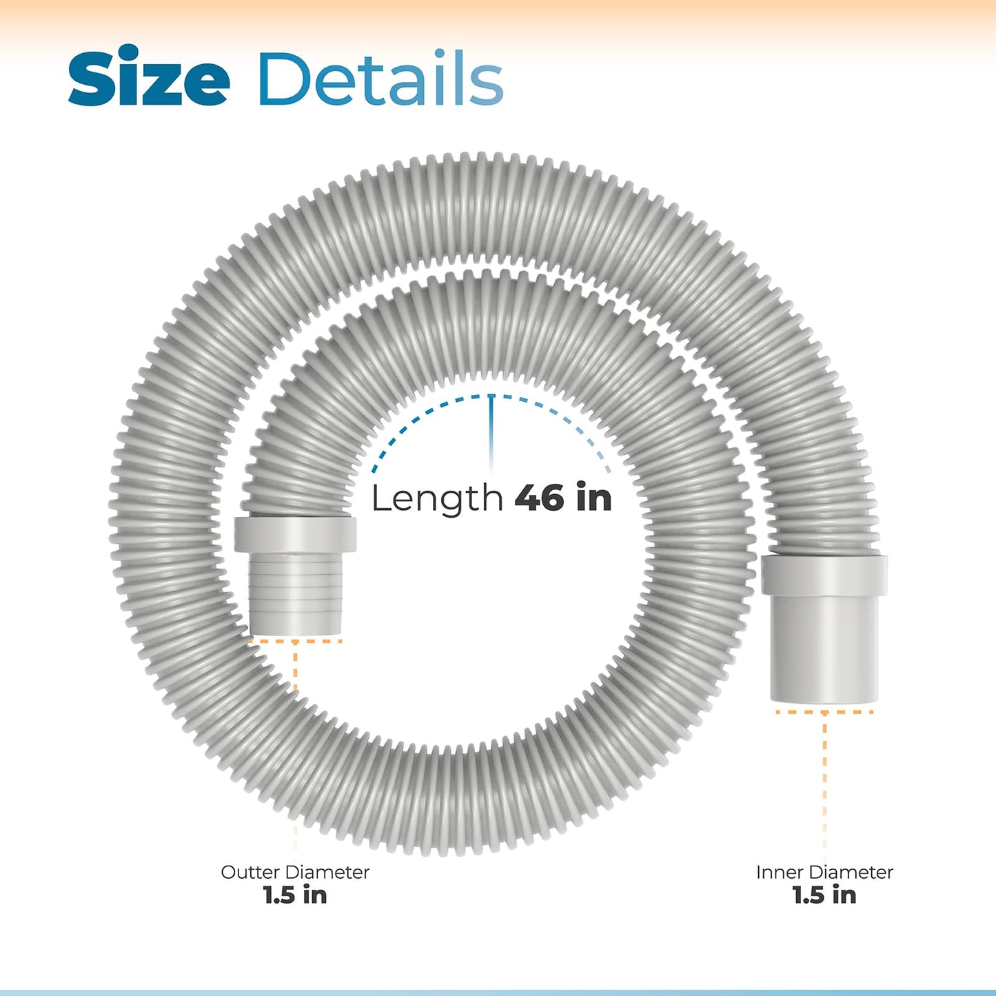 ANTOBLE V532LG Pool Vacuum Leader Hose Pool Cleaner Hose Replacement for Hayward Navigator, Pool Vac Ultra, Aqua Bug, Poolverneugen & More