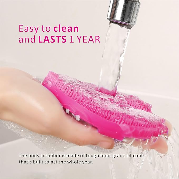 Soft Silicone Face Scrubber with Body Scrubber for Shower Gentle Exfoliating-Facial Exfoliator Scrubber Brushes for Sensitive Skin Deep Cleansing- Gift Women Men Skin Care Tool