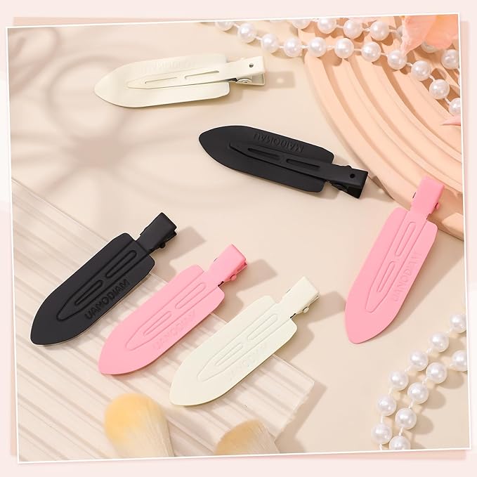 obeoby 12 Pcs No Bend No Crease Hair Clips, Hair Clips Barrettes for Styling for Woman Girl Makeup Accessories